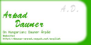 arpad dauner business card